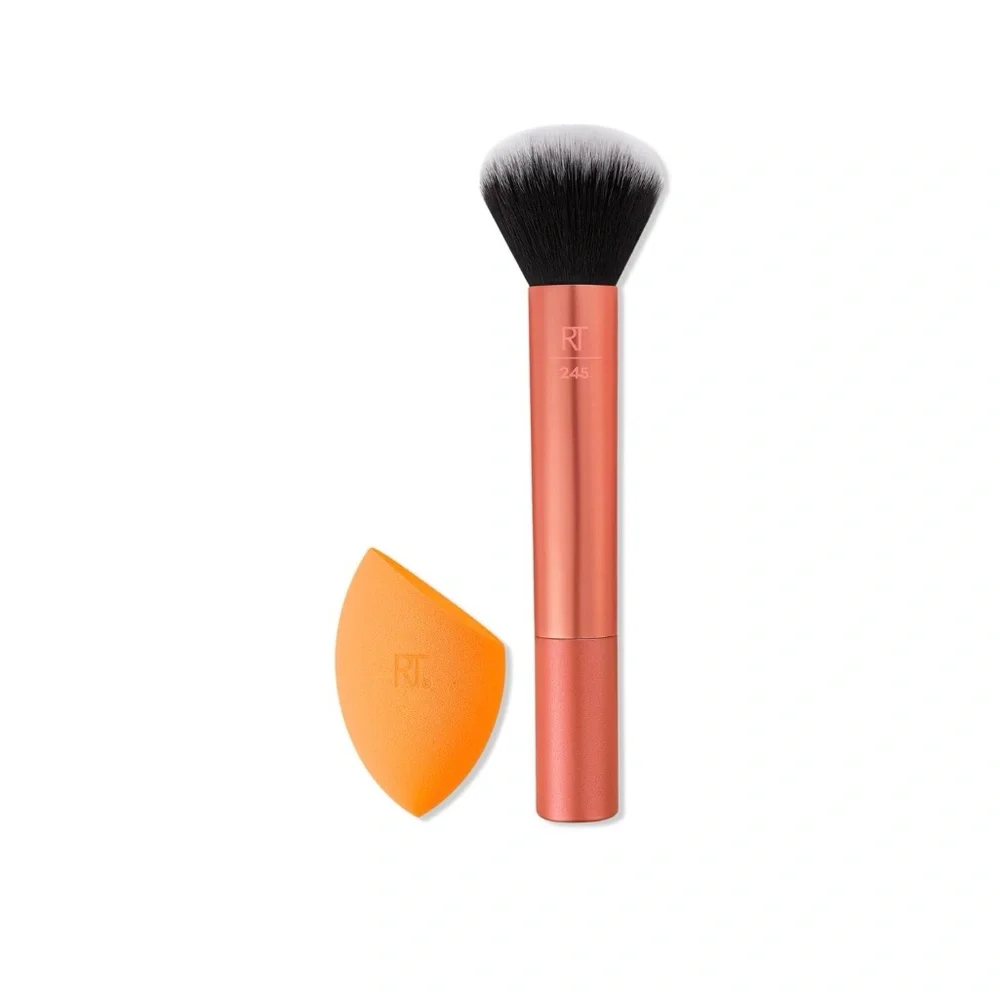 Real Techniques Blending Set with Pink Brush and Orange Sponge